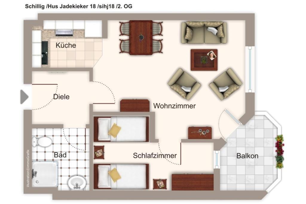 Hus Jadekieker Hus Jadekieker 18 Apartment Schillig Luaran gambar